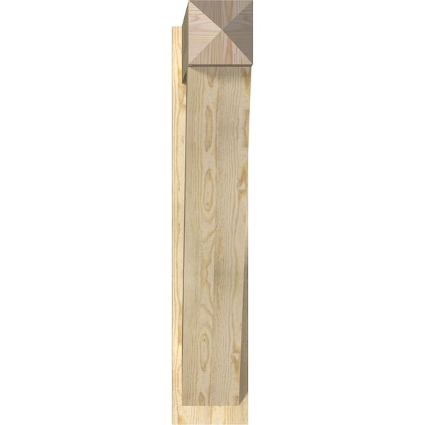 Traditional Arts & Crafts Rough Sawn Outlooker, Douglas Fir, 8W X 36D X 42H